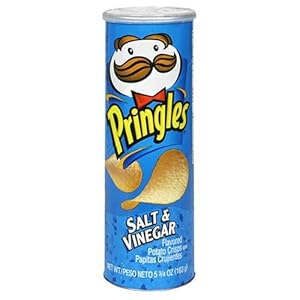 Pringles Potato Crisps, Salt & Vinegar, 5.75-O