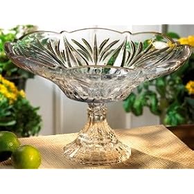 PROVIDENCE 13 INCH FOOTED COMPOTE - PROVIDENCE COLLECTION 13 INCH CRYSTAL FOOTED COMPOTE by Jaf Gifts