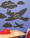 Airplanes and Clouds Wallies Peel and Stick Chalkboard Panels