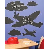 Airplanes and Clouds Wallies Peel and Stick Chalkboard Panels by Wallies