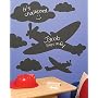 Peel & Stick Chalkboard Planes & Clouds From Wallies & WallCandy Arts