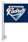 MLB San Diego Padres Car Flag W/Wall Brackett