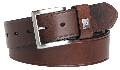 Nautica Men's 1 1/2 Leather Belt