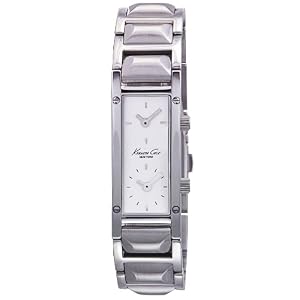 Kenneth Cole New York Womens KC4706 Analog Dual Time Silver Dial Watch