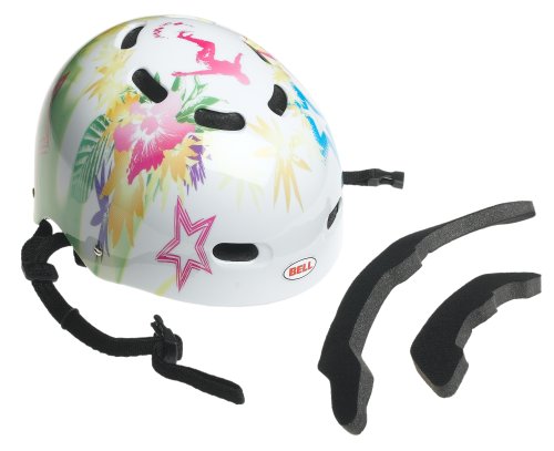 Childrens Toyshop  Toys : Bell Maniac Youth Multi-Sport Helmet (White/Green Surf Girl)