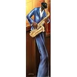 Jazz-Saxophone, Art Slim Poster Print, 12 by 36-Inch
