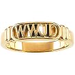 14K Yellow Gold "What Would Jesus Do" Woman's Ring