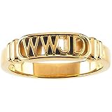 14K Yellow Gold "What Would Jesus Do" Man's Ring
