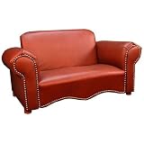Product details for Traditional child-size Sofa - Brown leatherette, by Fantasy Furniture