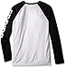 adidas Big Boys' Climalite Long Sleeve Tee, White/Black, Medium/10-12