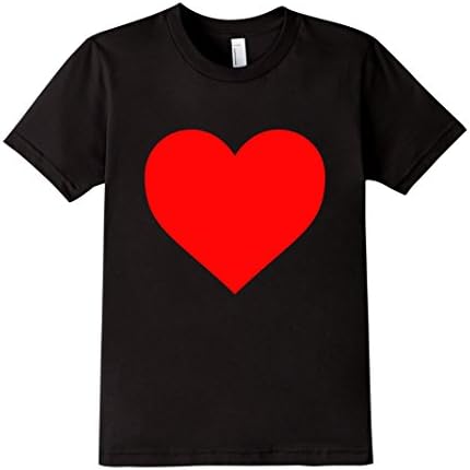 Kids Heart Logo Icon T-Shirt - Love Red Heart 12 Black