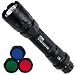 LiteXpress LXL440001 X-Tactical 102 Aluminium-Taschenlampe, 1 Cree Hochleistungs-LED mit Lichtleistung bis zu 174 Lumen, stufenlos dimmbar, inklusive 3 verschiedene Farbfilter, Leistungsangabe nach ANSI-Standard, schwarz
