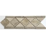 4x12 Travertine Mosaic Border Travertine Stone CHD-002 (5 Piece/package)
