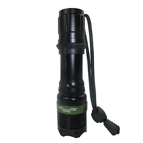 KOKFZI Super Bright CREE LED Flashlight, Zoomable XML T6 Light Torch, LampLight with Zooming Len, Great for Hunting, Cycling, Climbing, Camping and Outdoor Activities, Black