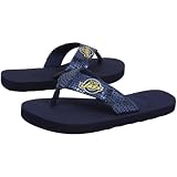 NBA Utah Jazz Ladies Navy Blue Sequin Strap Flip Flops (7/8)