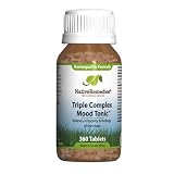 Mood, Depression & Anxiety Triple Complex Mood Tonic (360 Tablets) - Proven, Effective Natural Remedy To Optimize The Nervous System, Reduce Anxiety And Lift Mood