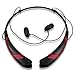 Rymemo 2015 Newest Universal Wireless Bluetooth 4.1 Music Stereo Sports/Running & Gym/Exercise Headset Headphone w/Microphone Vibration Neckband Style for iPhone Samsung (Red-Black)