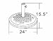 DC America UBP24241-BR 24-Inch Cast Stone Umbrella Base, Made from Rust Free Composite Materials, Bronze Powder Coated Finish