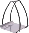 Contemporary Wood Holder - Stainless Steel