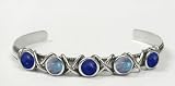 Sterling Silver 5 Stone Cuff Bracelet With Your Choice of Genuine Stones