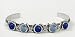Sterling Silver 5 Stone Cuff Bracelet With Your Choice of Genuine Stones