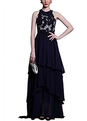 A-line Cocktail Beaded Jeweled Tiered Sleeveless Chiffon/Satin Homecoming Dress/Pageant Dress/Prom Dress/Party Dress/Wedding Dress 