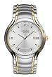 Caravelle by Bulova Men's 45D003 Diamond Accented Silver and White Dial Watch