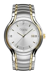 Caravelle by Bulova Men's 45D003 Diamond Accented Silver and White Dial Watch