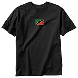 T-Shirt Black Flag  St. Kitts & Nevis  Country