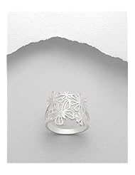 Flower Ring In 92.5 Sterling Silver