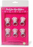 Darice VL2769, Just for the Girls LED -Light Emitting Diode, Engagement Ring 1.75, 6 Piece, Silver