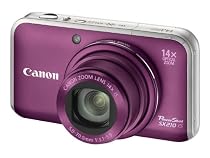 Canon PowerShot SX210 IS Digitalkamera (14 Megapixel, 14-fach opt. Zoom, 7.6 cm (3 Zoll) Display) violett
