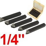 Anytime Tools 5 Piece 1/4 MINI LATHE INDEXABLE CARBIDE INSERT TOOL BIT SET
