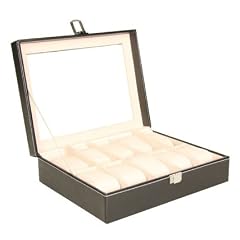 Beautify - Kunstleder 10x Uhren/Schmuck Ausstellungsk�stchen Schwarz