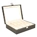Esecure - Faux Leather 10x Watch/Jewellery Display Case Watch Box Black