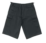 Black Cargo Long BDU Shorts