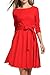 HOTOUCH Women 50s 60s Hepburn 3/4 Sleeve Vintage Retro Swing Rockailly Dresses