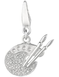 Sterling silver 0.09ct TDW Diamond Artists Pallet (Charm)