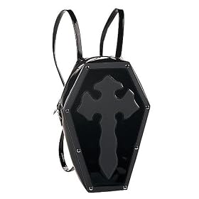 Demonia Handbag HB-014 COFFIN Backpack, Available in 3 Styles