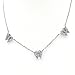 14k Diamond Butterfly Necklace in White Gold title=