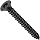 Black Oxide Alloy Steel Tamper Resistant Sheet Metal Screw, USA Made, Flat Head, Tamper Resistant Pin-In-Star Drive