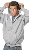 Men's Full Zip Hooded Sweatshirt Heavyweight Fleece
