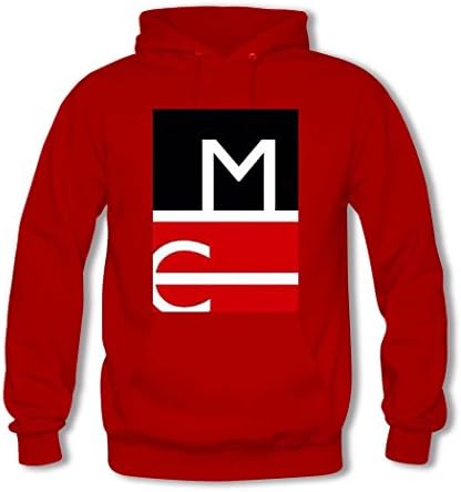 ZIHIA Men's Magcon Boys Printed Cotton Hooded Sweatshirt X-Large Red