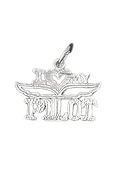 Clevereves 14K White Gold Trade Inspired Pendant 0.9 - Gram(s)