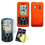 Orange Silicone Skin / Case / Cover & LCD Screen Guard / Protector for Sams ....
