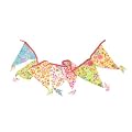 COLOURED FLORAL & BIRD FABRIC BUNTING BY COUNTRYSIDE INTERIORS