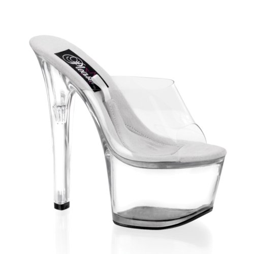 TREASURE-701, Color: Clear/Clear, Women's Size 13 (US) from Pleaser
