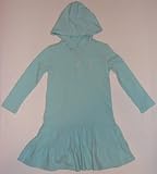Ralph Lauren Girls Long Sleeve Hooded Polo Dress w/ Ruffled Tiered Bottom