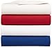 Amazon Basics Solid Lightweight Flannel Sheet Set - Full, White