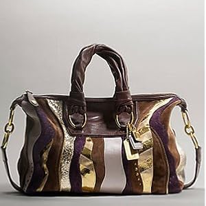 COACH Madison Sabrina Metallic Leather 2-way Handbag / Shoulder Bag Limited Edition 13866 - Multicolor
